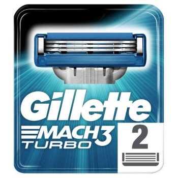Gillette Mach3 Turbo Blades 2 Count Gillette Mach3 Turbo Blades 2 Count