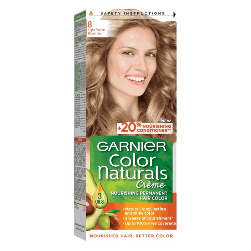 Garnier Color Naturals Creme Hair Color No (8.0) Light Blonde Garnier Color Naturals Creme Hair Color No (8.0) Light Blonde