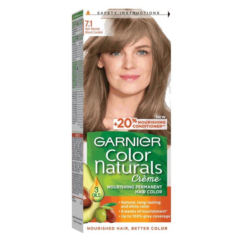 Garnier Color Naturals Creme Hair Color No (7.1) Ash Blonde Garnier Color Naturals Creme Hair Color No (7.1) Ash Blonde