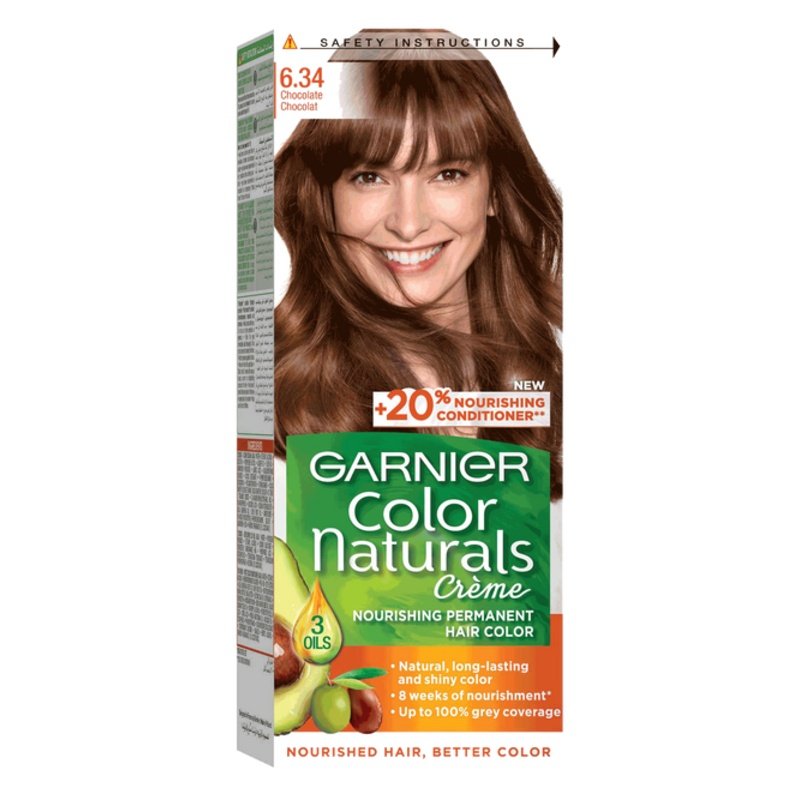 Garnier Color Naturals Creme Hair Color No (6.34) Chocolate Garnier Color Naturals Creme Hair Color No (6.34) Chocolate