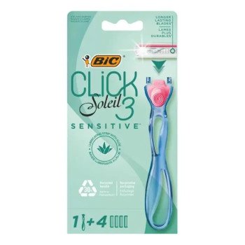 BIC Click 3 Soleil Sensitive Women's Razor + 4 Razor Blade BIC Click 3 Soleil Sensitive Women's Razor + 4 Razor Blade