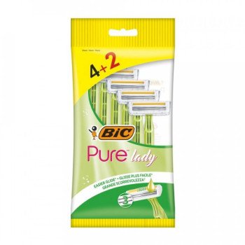BIC Pure Lady Women's Disposable Razors 4+2 Count BIC Pure Lady Women's Disposable Razors 4+2 Count
