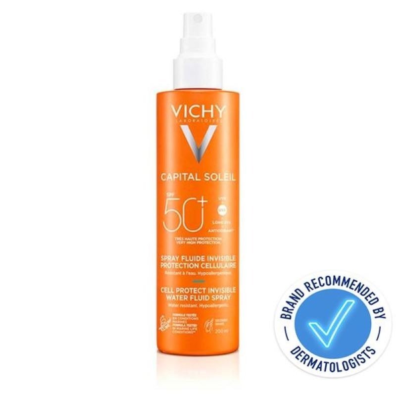 Vichy Capital Soleil Cell Protect Invisible Water Fluid Spf 50+ Spray 200ml Vichy Capital Soleil Cell Protect Invisible Water Fluid Spf 50+ Spray 200ml