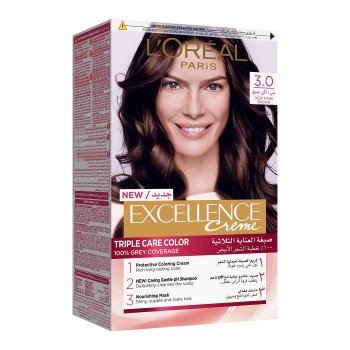 Loreal Excellence Crème Hair Color No (3) Deep Dark Brown Loreal Excellence Crème Hair Color No (3) Deep Dark Brown