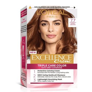 Loreal Excellence Creme Hair Color No (7.7) Honey Brown Loreal Excellence Creme Hair Color No (7.7) Honey Brown
