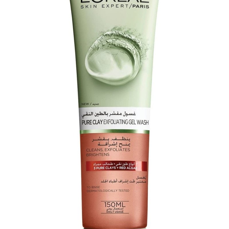 Loreal Pure Clay Exfoliating Gel Wash 150Ml Loreal Pure Clay Exfoliating Gel Wash 150Ml