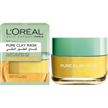 Loreal Pure Clay & Lemon Extract Face Mask 50Ml Loreal Pure Clay & Lemon Extract Face Mask 50Ml