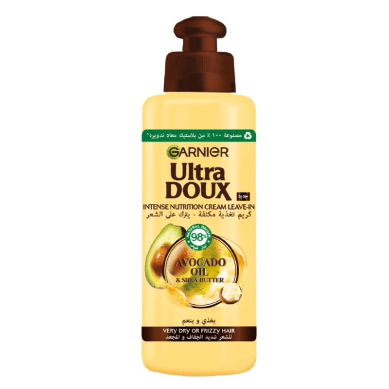 Garnier ULtra Doux Avocado Oil & Shea Butter Nourishing Leave-In Cream 200ml Garnier ULtra Doux Avocado Oil & Shea Butter Nourishing Leave-In Cream 200ml