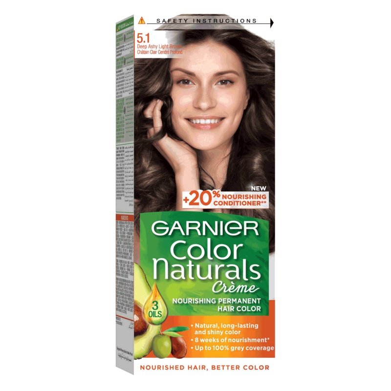 Garnier Color Naturals Creme Hair Color No (5.1) Light Ash Brown Garnier Color Naturals Creme Hair Color No (5.1) Light Ash Brown