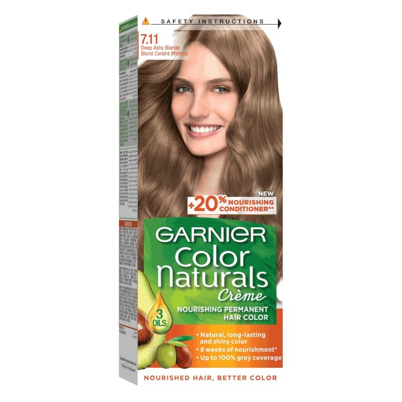 Garnier Color Naturals Creme Hair Color No (7.11) Deep Ashy Blonde Garnier Color Naturals Creme Hair Color No (7.11) Deep Ashy Blonde