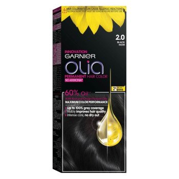 Garnier Olia No Ammonia Permanent Hair color (2.0) Black Garnier Olia No Ammonia Permanent Hair color (2.0) Black