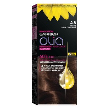 Garnier Olia No Ammonia Permanent Hair color (4.8) Mocha Garnier Olia No Ammonia Permanent Hair color (4.8) Mocha