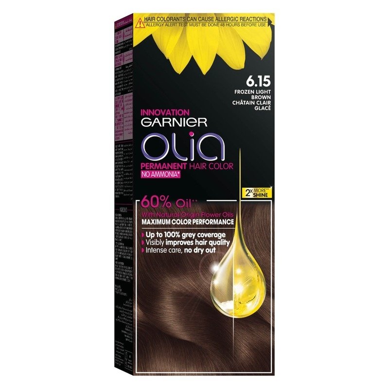 Garnier Olia No Ammonia Permanent Hair color (6.15) Frozen Light Brown Garnier Olia No Ammonia Permanent Hair color (6.15) Frozen Light Brown