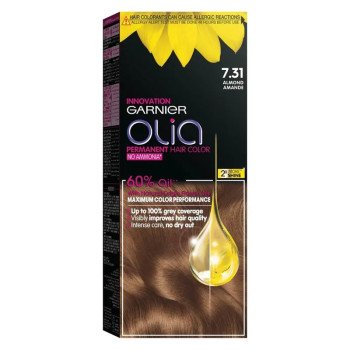 Garnier Olia No Ammonia Permanent Hair color (7.31) Almond Garnier Olia No Ammonia Permanent Hair color (7.31) Almond