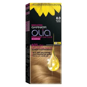 Garnier Olia No Ammonia Permanent Hair color (8.0) Blond Garnier Olia No Ammonia Permanent Hair color (8.0) Blond