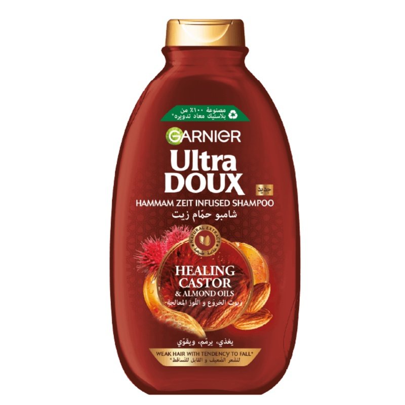 Garnier Ultra Doux Healing Castor & Almonds Oil Shampoo 600ml Garnier Ultra Doux Healing Castor & Almonds Oil Shampoo 600ml