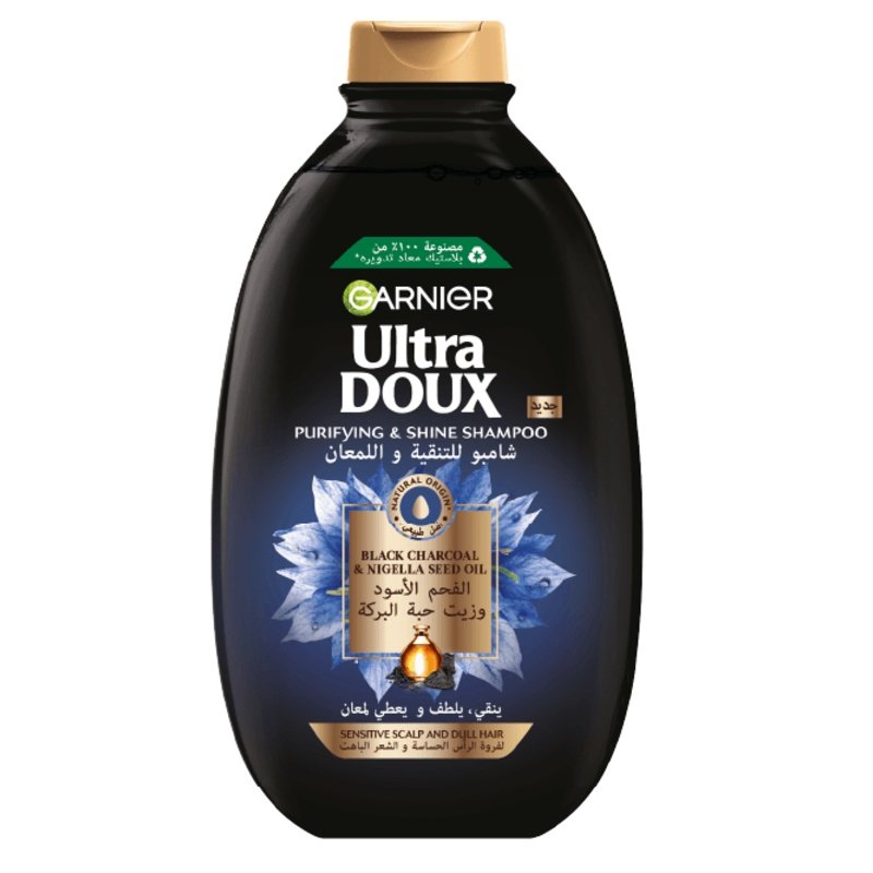 Garnier Ultra Doux Purifying and Shining with Charcoal and Black Shampoo 600ml Garnier Ultra Doux Purifying and Shining with Charcoal and Black Shampoo 600ml