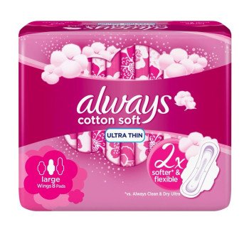 Always Ultra Thin Cottony Soft Large 8 Pads Always Ultra Thin Cottony Soft Large 8 Pads
