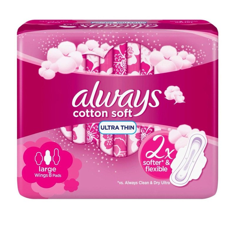 Always Ultra Thin Cottony Soft Large 8 Pads Always Ultra Thin Cottony Soft Large 8 Pads