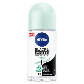 Nivea Anti-perspirant Deodorant Roll-On Black & White Invisible Fresh 50ml Nivea Anti-perspirant Deodorant Roll-On Black & White Invisible Fresh 50ml