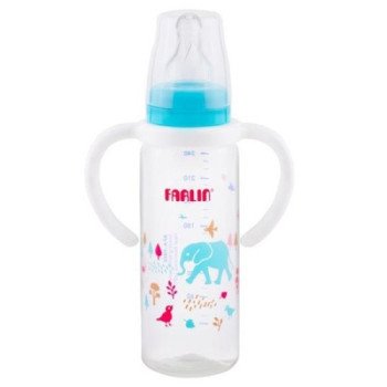 Farlin Silky Pp Feeding Bottle With Handle 0+ Months 240 Ml Blue Farlin Silky Pp Feeding Bottle With Handle 0+ Months 240 Ml Blue