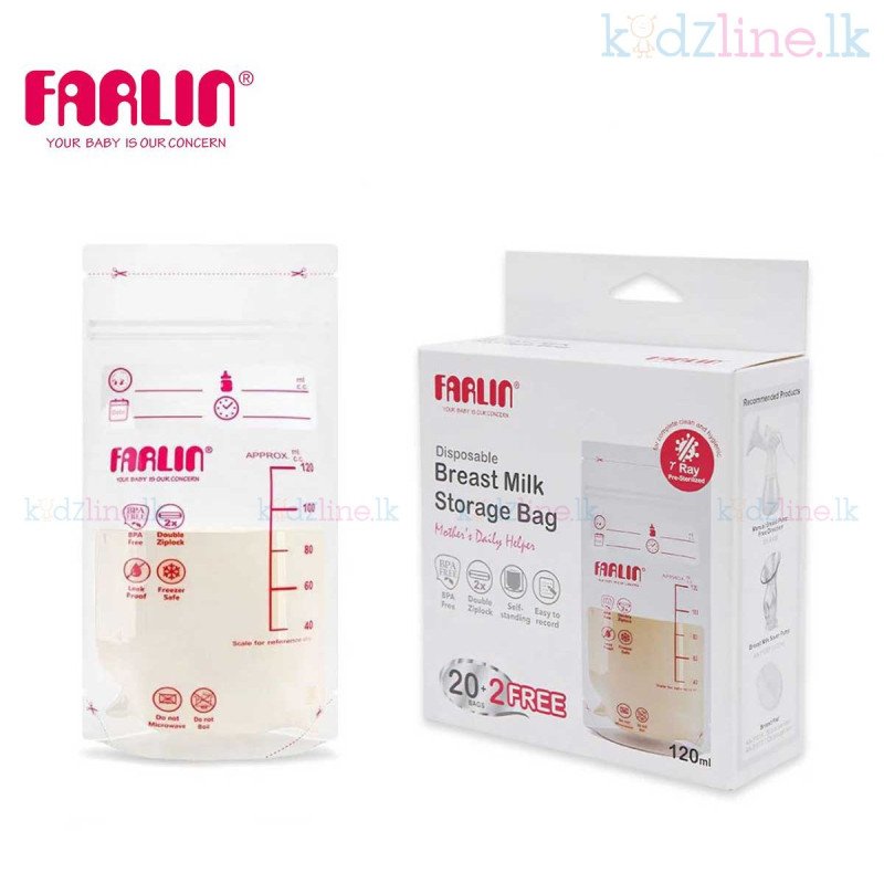 Farlin Disposable Milk Storage Bag 20+2Free 120 Ml