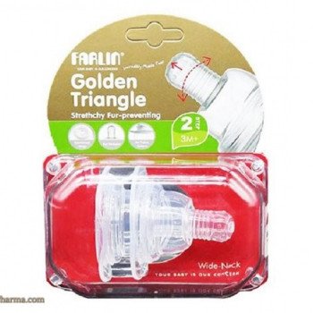 Farlin Golden Triangle Strethchy Fur-Preventing Nipple Step 2 3M+ Farlin Golden Triangle Strethchy Fur-Preventing Nipple Step 2 3M+