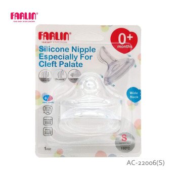 Farlin Silicon Nipple Especiale For Cleft Palate S 0+ Months Farlin Silicon Nipple Especiale For Cleft Palate S 0+ Months