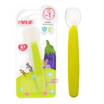 Farlin Jaime Silicone Spoon 4+ Months Green Farlin Jaime Silicone Spoon 4+ Months Green
