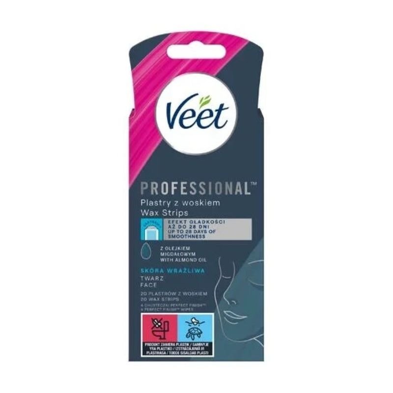 Veet Facial Wax Strips Sensetive Skin 20 Strips Veet Facial Wax Strips Sensetive Skin 20 Strips