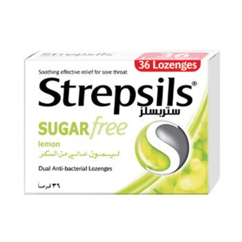 Strepsils Lemon Suger Free 36 Lozenges Strepsils Lemon Suger Free 36 Lozenges