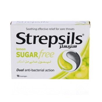 Strepsils Lemon Suger Free 16 Lozenges Strepsils Lemon Suger Free 16 Lozenges