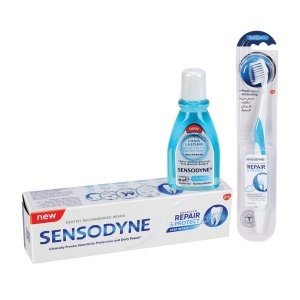 Sensodyne Repair & Protect Travel Toothpaste 75 Ml + Toothbrush + Mouthwash 50 Ml Sensodyne Repair & Protect Travel Toothpaste 75 Ml + Toothbrush + Mouthwash 50 Ml