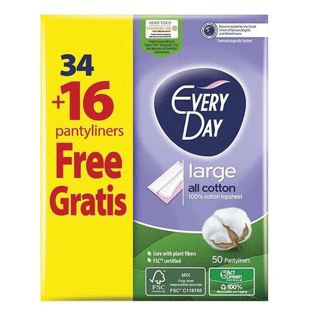 Everyday All Cotton Large 34+16 Free Everyday All Cotton Large 34+16 Free