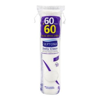 Septona Lady Round Cotton Pands 60+60 Pcs Septona Lady Round Cotton Pands 60+60 Pcs