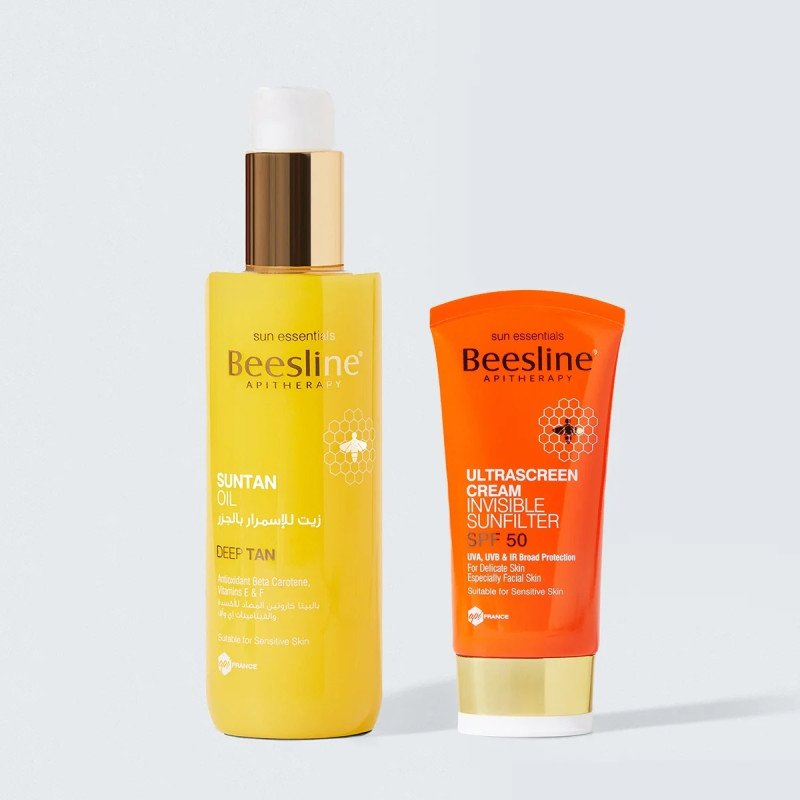 Beesline Pure Carrot Suntan Oil SPF20 200ml +Beesline Ultrascreen Cream Invisible Sunfilter SPF50 60ml Free Beesline Pure Carrot Suntan Oil SPF20 200ml +Beesline Ultrascreen Cream Invisible Sunfilter SPF50 60ml Free