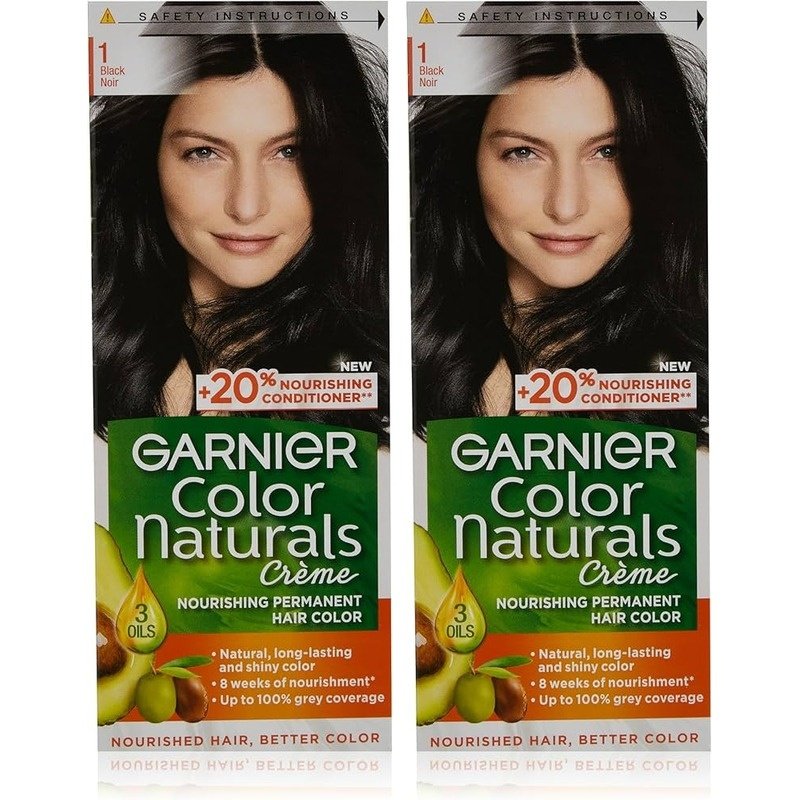 Garnier Color Naturals Creme Hair Color No (1.0) Black - 2box 33% offer Garnier Color Naturals Creme Hair Color No (1.0) Black - 2box 33% offer