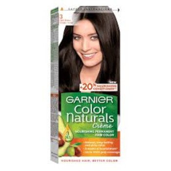 Garnier Color Naturals Creme Hair Color No (3.0) Dark Brown - 2box 33% offer Garnier Color Naturals Creme Hair Color No (3.0) Dark Brown - 2box 33% offer