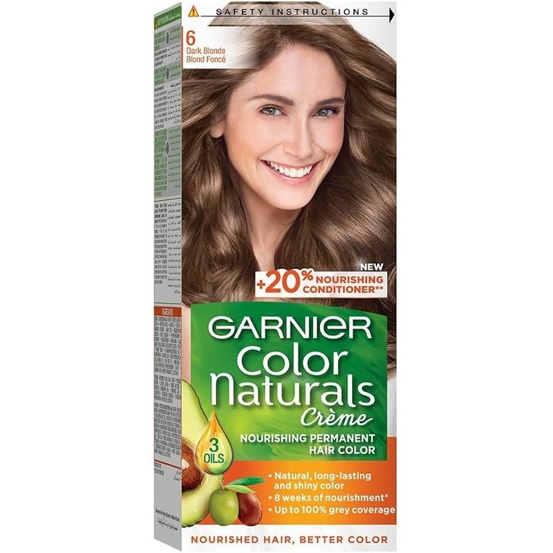Garnier Color Naturals Creme Hair Color No (6.0) Dark Blonde - 2box 33% offer Garnier Color Naturals Creme Hair Color No (6.0) Dark Blonde - 2box 33% offer