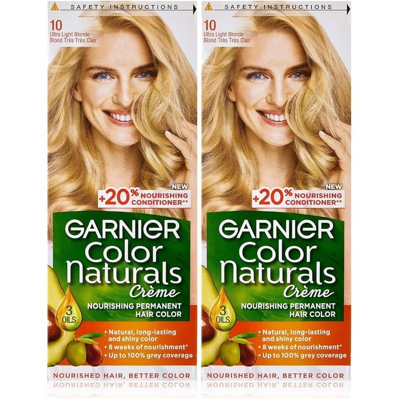 Garnier Color Naturals Creme Hair Color No (10.0) Ultra Light Blonde - 2box 33% offer