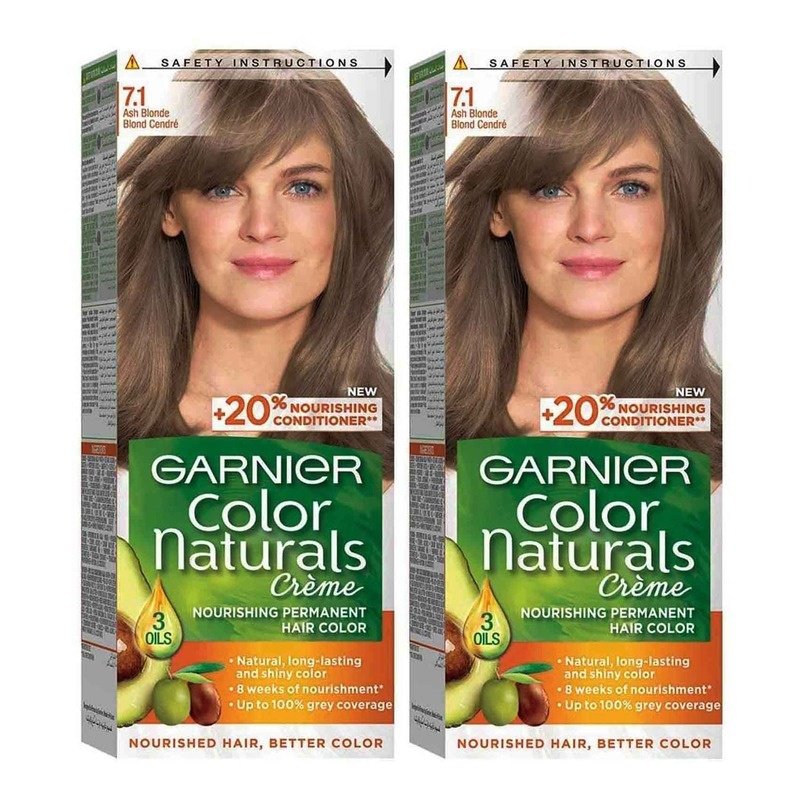 Garnier Color Naturals Creme Hair Color No (7.1) Ash Blonde - 2box 33% offer Garnier Color Naturals Creme Hair Color No (7.1) Ash Blonde - 2box 33% offer