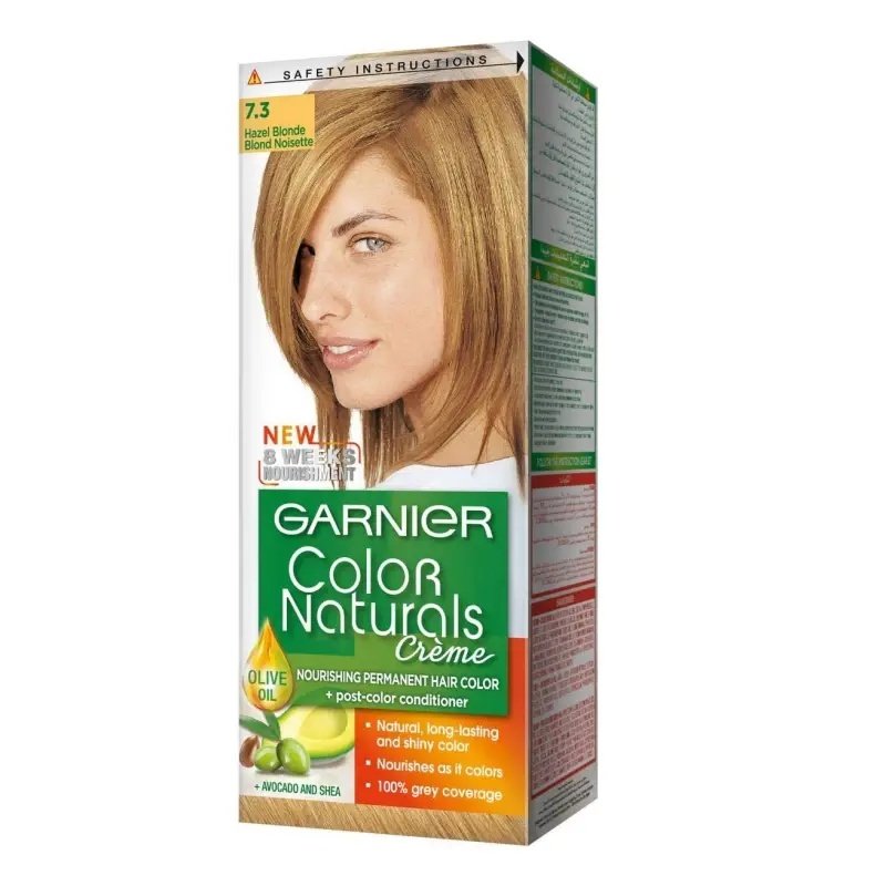 Garnier Color Naturals Creme Hair Color No (7.3) Hazel Blonde- 2box 33% offer Garnier Color Naturals Creme Hair Color No (7.3) Hazel Blonde- 2box 33% offer