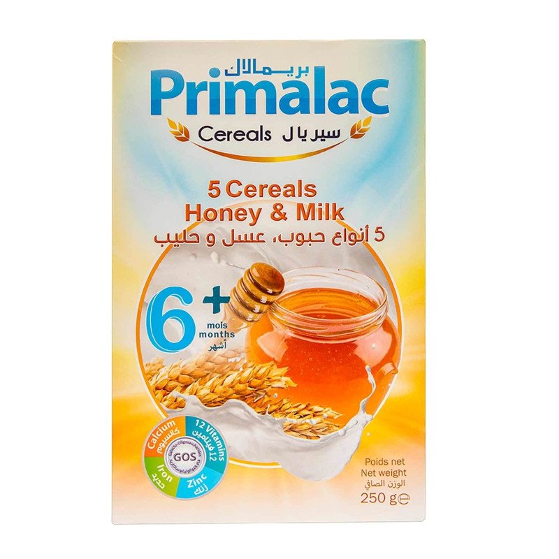 Primalac 5 Cereals Honey & Milk 250 G Primalac 5 Cereals Honey & Milk 250 G