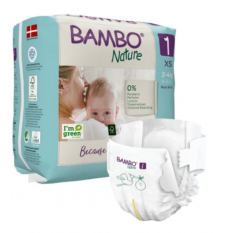 Bambo Nature No (1) 2-4 Kg 22 Diabers Bambo Nature No (1) 2-4 Kg 22 Diabers