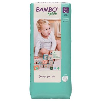 Bambo Nature No (5) 12-18Kg 44 Diapers Bambo Nature No (5) 12-18Kg 44 Diapers