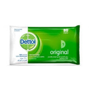 Dettol Orginal Wipes 80 Pcs Dettol Orginal Wipes 80 Pcs