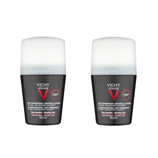 Vichy Homme Deodorant Extreme Control Roll-On 50 ml *2 Offer Vichy Homme Deodorant Extreme Control Roll-On 50 ml *2 Offer