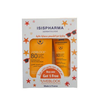 Isispharma Uveblock SPF 80 Invisible Offer Get One Free Isispharma Uveblock SPF 80 Invisible Offer Get One Free