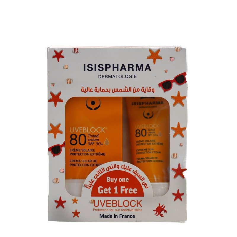 عرض إيسيس فارما يوڤ بلوك SPF 80 السائل الملون، احصل على واحد مجاناً عرض إيسيس فارما يوڤ بلوك SPF 80 السائل الملون، احصل على واحد مجاناً