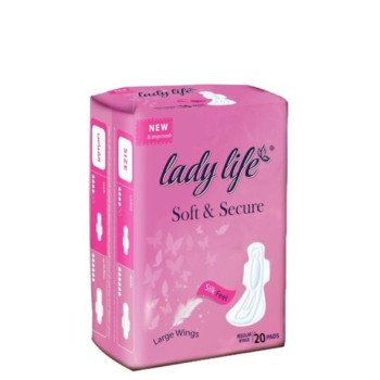 Lady Life Soft & Secure Larg 20 Pads Lady Life Soft & Secure Larg 20 Pads